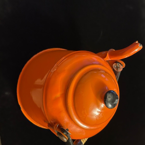 Orange Fall teapot decor. Fall Halloween Thanksgiving Autumn - Picture 4 of 10